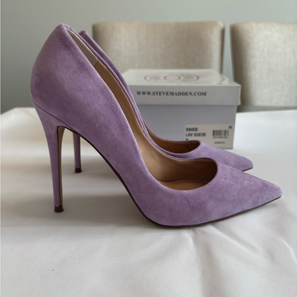 Steve Madden Purple Suede Heels Pumps Size 9